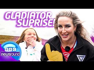 Gladiator Sabre Surprises Charity Hero | Newsround