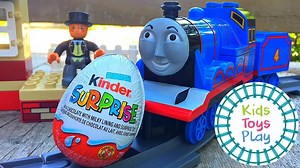 9.1K views · 97 reactions | On today's Thomas and Friends video, we play with our LEGO Duplo Thomas trains to pretend play our Sodor storytime full episode, "robbing the eggspress"! A train robber is stealing Kinder Surprise eggs from the trains on Sodor! Will Sir Topham Hatt be able to stop him before Thomas, Spencer, Percy and Gordon all get robbed? | Kids Toys Play | Facebook