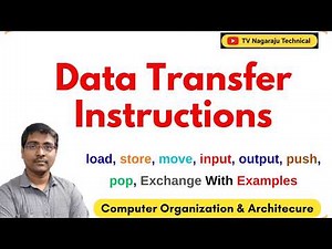 Data Transfer Instructions in Computer Organization | LOAD, STORE, MOV, XCHG, INP, OUT, PUSH, POP