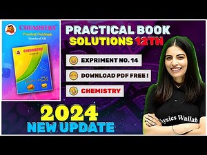 Chemistry Practical Notebooks Solutions Class 12 || Chemistry Practical Expriment 14 Standard 12th