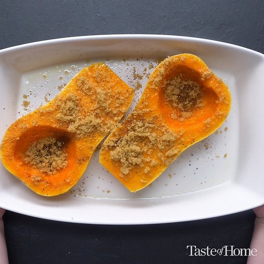 31K views · 279 reactions | Lightly seasoned with cinnamon, nutmeg and brown sugar, you're going to LOVE this one! Get the full recipe for Baked Butternut Squash: https://trib.al/LxNbUdm | Taste of Home | Facebook