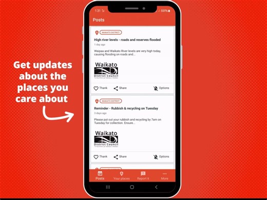 4.5K views | Thank you to everyone who reported flooding and slips with that wild weather last week! Did you know that you can make reports and get updates straight to your phone with the Antenno app? It's 100% free and super easy to use! Learn more here: https://www.waikatodistrict.govt.nz/report-it/download-antenno | Waikato District Council | Facebook
