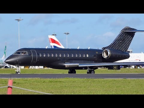 Cristiano Ronaldo CR7 NEW Private Jet (LX-GOL) at Lisbon Airport