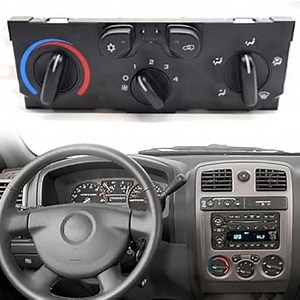 Heater A/C Control Switch Air Conditioning Climate Control Module Panel Replacement for 2004-2012 Chevy Colorado GMC Canyon Replaces 25841856 15113185 15238515 15858833 15221922