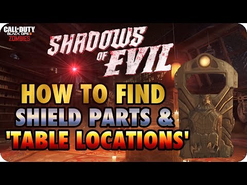 BO3 Zombies Shadows Of Evil How To Find Shield Parts & Buildable Tables