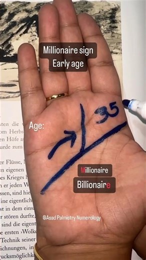 Millionaire sign in hand prediction from fate line #palmistry #shorts l #subscribe #love #wealth #ar
