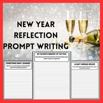 Mindful Beginnings: New Year Reflection Prompts Writing Grade 2-6