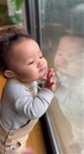 Baby's Funny Window Reflection Antics Caught on Camera!