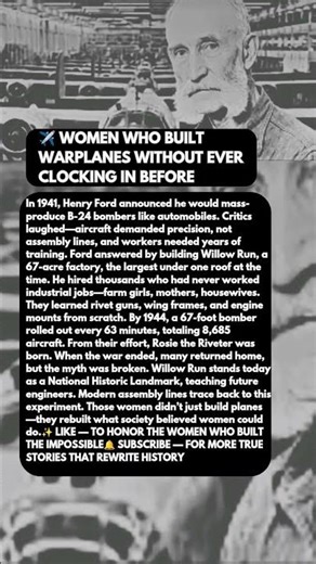 ✈️ WOMEN WHO BUILT WARPLANES WITHOUT EVER CLOCKING IN BEFORE
