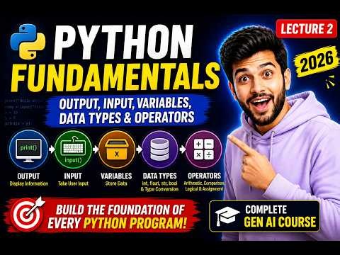 Lecture 2 | Python Fundamentals | Generative AI Course 2026
