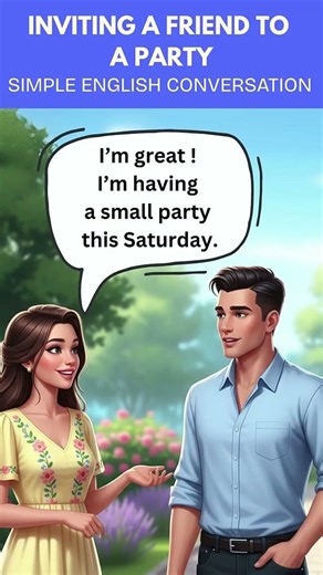 Inviting a Friend to a Party – Simple English Conversation #dailyenglish #englishconversation