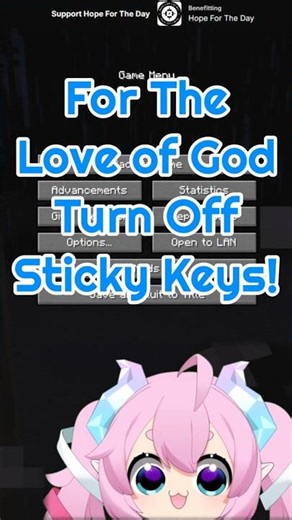 Sticky Keys is the Final Boss of Minecraft 🎮🔥 #chibidoki #vtuberclips