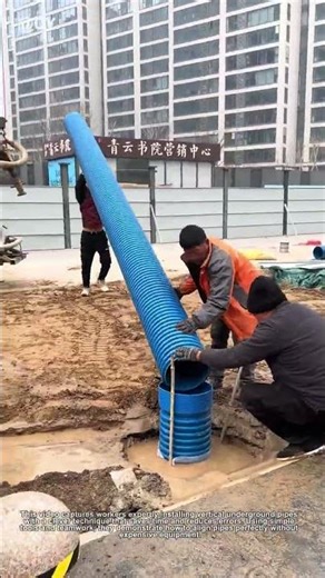 Smart Underground Pipe Installation Trick! ↓ | Fast & Easy Construction Hack