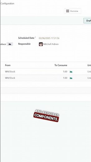 🚀 Creating a Manufacturing Order in Odoo 18 – Quick and Easy!!