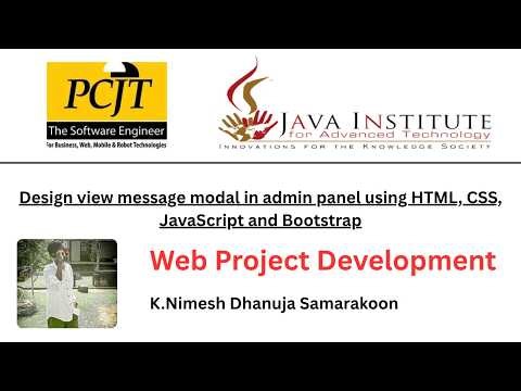 Design view message modal in admin panel using HTML, CSS, JavaScript and Tailwind