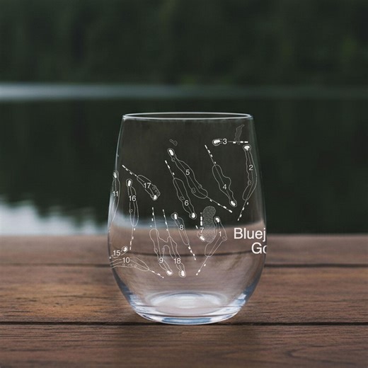 Bluejacket National Golf Course Map - PGA National Golf Course - Laser Engraved Glasses - Etsy