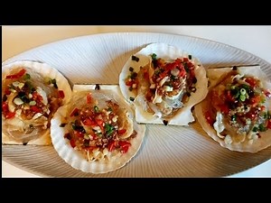 Steamed Fresh Scallops with Vermicelli & Garlic Recipe...