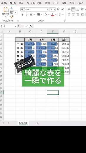 【Excel】綺麗な表を一瞬で作る #パソコン #パソコン修理 #沼津 #ハビス