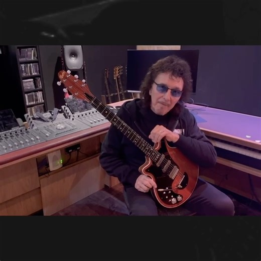 A very special thank you to my dear friend Brian May for gifting me this incredible left-handed Red Special replica Guyton guitar. It's a real treasure! ✟ | Tony Iommi