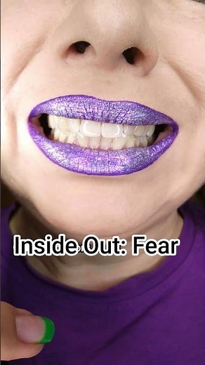 Inside Out makeup: Fear lip combo! 💜✨