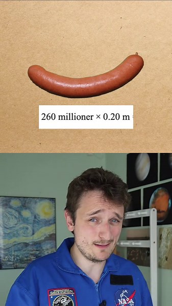 Hvis man lavede en kæde af alle pølser #videnskab #tiktoklær #tiktokdanmark