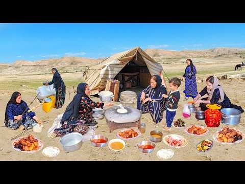Mix Of IRAN Rural Dish from Organic Chicken, Eggplant Tomato, Butter, Buttermilk to Sesame Bread 2k