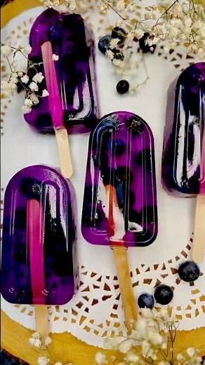 Blueberry Jelly Pops Recipe | Clear Jelly Dessert That Looks INSANE 💜