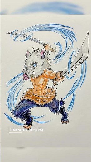 How to Draw Inosuke Hashibira | #demonslayer Drawing Timelapse | Anime Art ✍️🐗 #art #inosuke #anime