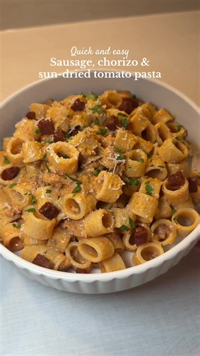 Quick Sausage, Chorizo & Sun-Dried Tomato Pasta Recipe