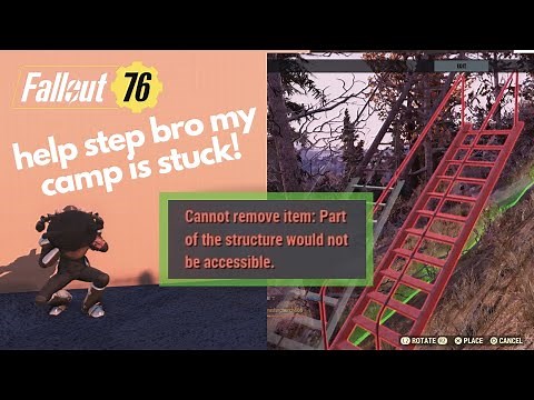 how to fix ANY stuck items in your Fallout 76 CAMP | inaccessible, needs support, glitched out, etc