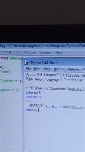 python (positive, zero, negative)