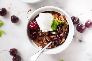 Healthy and Fresh Cherry Crisp