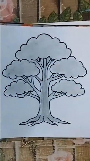 How to Draw a Tree for kids Step By Step #shorts #trending #tree #drawing #youtubeshorts #art #viral