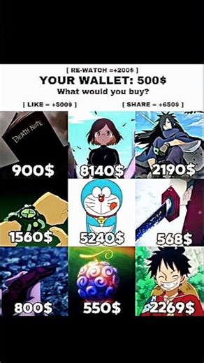 What Would You Buy?❤️#anime#shorts#viral