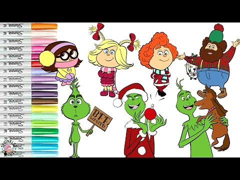 How the Grinch Stole Christmas Coloring Book Pages Grinch Cindy Lou Max Groopert Izzy Bricklebaum