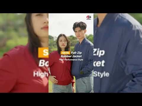 SS15 UNISEX FULL ZIP BOMBER JACKET