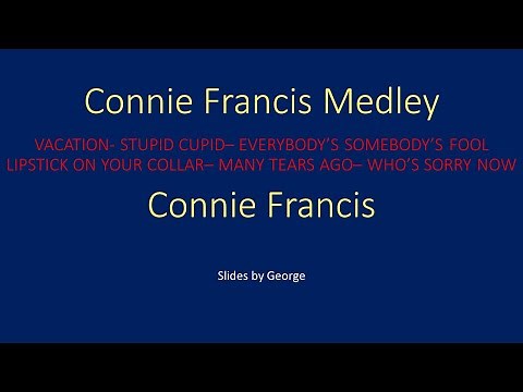 Connie Francis Medley karaoke