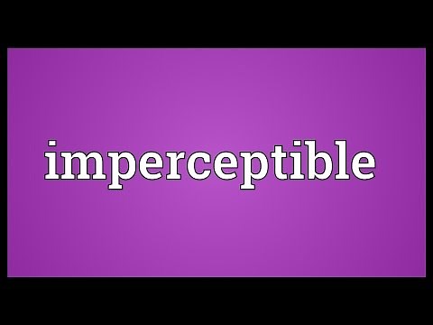 Imperceptible Meaning