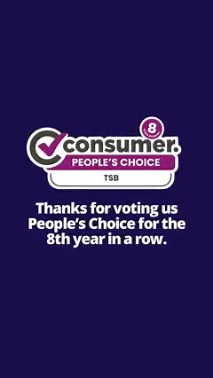 1K views · 34 reactions | We’re delighted to be awarded People’s Choice by Consumer NZ for the eighth year in a row!  Going the extra mile to care for our customers is simply what we do, and we’ll continue to do our very best for our communities. Ngā mihi nui! | TSB New Zealand | Facebook