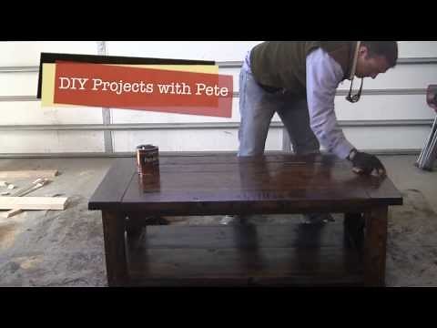 How to distress a Farm Style Coffee Table - Episode 3, Part 2