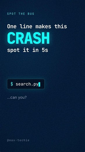 Can You Spot the Bug in This Binary Search? 🐛 #coding #python
