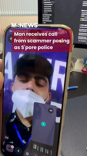 Man receives call from scammer posing as S'pore police Police have reminded the public that officers will not contact individuals via non-official platforms like Google Meet or request sensitive financial information. Video courtesy of @sunnytoh10 on TikTok