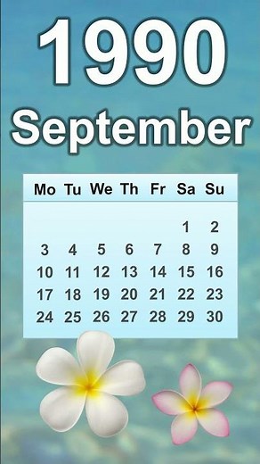 September 1990 Calendar