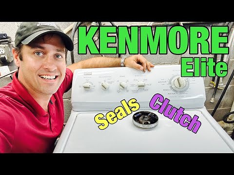 This Old Kenmore Elite Washer Wasn’t Spinning | Quick Top Seals & Clutch Repair | 110.15952400