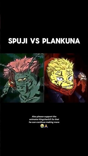 Spuji vs Plankuna | SPONGEBOB X JUJUTSU KAISEN #viral #anime #jujutsukaisen