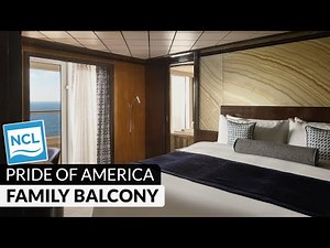 NCL Pride of America | Family Balcony Stateroom Full Tour & Review 4K | Norwegian Cruise Category B4