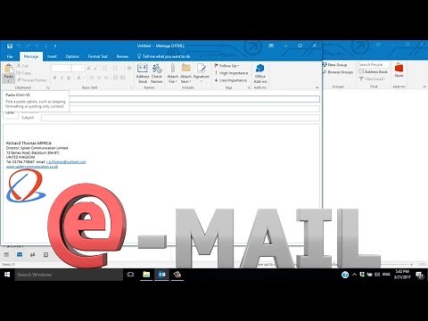 ✏️Microsoft Outlook 2016 Create a Signature🗒
