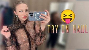 [4K] Transparent Clothes Try-on Haul with Olivia 😍 - YTboob