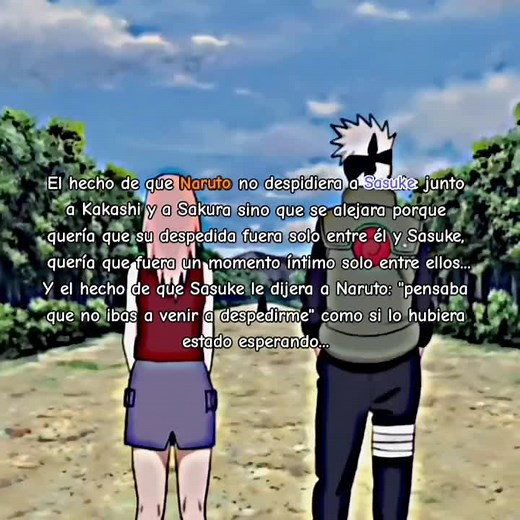 Naruto y Sasuke: Emotiva Despedida Íntima