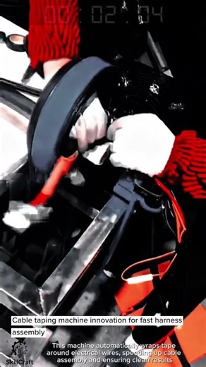 Cable taping machine innovation for fast harness assembly
